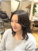 前髪似合せカット×韓国風前髪パーマ
