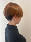 サラ艶の大人ショートヘア×透明感カラー オレンジ/ブラウン