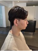 センターパート/アッシュブラウン