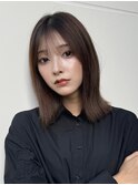 顔周りレイヤーカット/イメチェンヘアスタイル/外ハネボブ/韓国