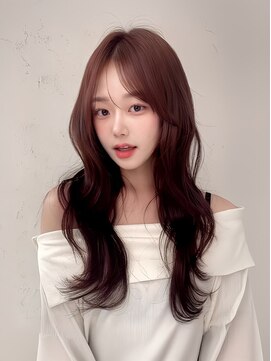 ビゼ 梅田(BIZE) エクステ/ワインレッド/韓国/レイヤーカット5