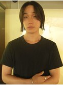 メンズボブウルフメンズミディアムレイヤーカットメンズウルフ