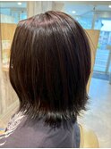 軽やかな外ハネの遊び心◎切りっぱなしボブ