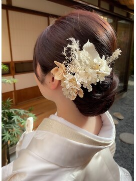 ルミュドゥプレシャス(LEMIEUX de precious) 和装シニヨン×ドライフラワー【結婚式/フォトウェディング】