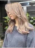 ミルクティーブラウン/ヘーゼルブラウン/カーテンバング/渋谷/春