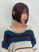 カシェル(cashel kishaba)&nbsp;レッドブラウン×ぱつっとボブ