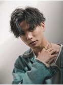 センターパート/ツイストスパイラル/メンズパーマ/眉毛/四条烏丸