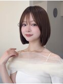美髪レイヤーカット/くびれ巻き髪/ベージュカラー/縮毛矯正