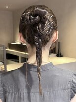 ロウROW)&nbsp;タイト ポニーテール ヘアセット ヘアアレンジ 結婚式ヘア
