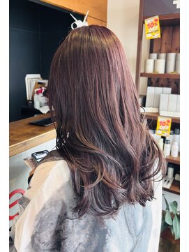リドルヘアー 石井町店(Riddle HAIR) バイオレットブラウン　イルミナカラー　艶感　暖色