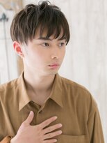 モッズヘアメン 札幌月寒店(mod's hair men)&nbsp;清潔感フルバングダークブラウン短髪スマートマッシュr札幌月寒