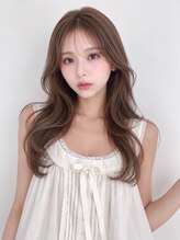フィーリーカラー 大阪梅田店(feery color)&nbsp;ベージュインナーカラーショートボブレイヤーミディアム前髪