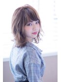 大人ゆるウェーブ×ミディアムボブ