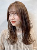 毛先ワンカールロングレイヤー/シースルーバング/髪質改善
