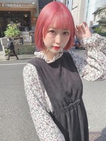 グロウ 秋葉原(grow) フェザーボブ×ペールピンク_gaa3929
