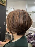骨格に合わせたショートボブ
