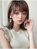 くびれミディ小顔ヘア★オリーブカラー20代30代