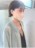 切りっぱなしボブ×シースルーバング