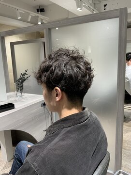 オナー(honor) 爽やかマットショート☆ビジネス刈り上げツーブロックブラック