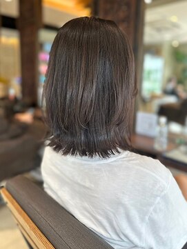 ヘアリゾート粋 ティガ 池袋店(tiga) オリーブブラウン/透明感シアーカラー/ミディアム