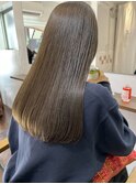 原宿オリーブベージュオリーブアッシュブリーチなしダブルカラー