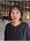 外ハネふんわりボブ