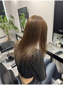 ブリーチ無しオリーブカラー