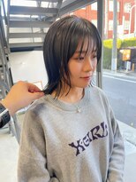 ヘアー アイス 御器所本店(HAIR ICI)&nbsp;20代30代ナチュラルくびれレイヤーボブ毛先パーマ艶感結べるボブ