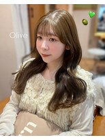 リタ(Lita)&nbsp;★オリーブベージュ/韓国ヘア/ぱっつん/透明感カラー