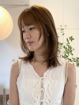 ライン(LINE) レイヤーカット/ミルクティーベージュ