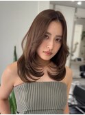 韓国ヘアーハッシュカットレイヤーカットハイライトカラー