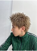 ホワイトメッシュ/ツイスト/ツイスパ/パーマ/メンズ/眉毛