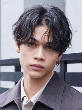 テン 心斎橋(tenn.) 難波センターパートニュアンスパーマフェザーショート緩め色気