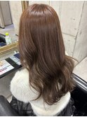 黒髪クラゲヘアーオリーブグレー小顔ココアベージュ