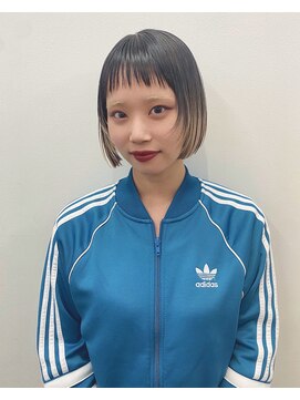ミニボブオン眉ボブカット前髪カットボブヘア銀座