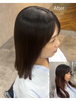 サクラ オモテサンドウ(SAKURA)&nbsp;プレミアム縮毛矯正/暗めカラー/グランマッシュ/デザインカラー