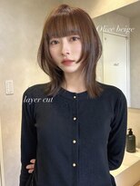 シオヘアーセカンド 西新2号店(Sio.hair 2nd)&nbsp;春っぽいオリーブベージュカラーにふわふわレイヤーカット！