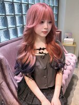 リンドトウキョウ ウメダ(LINDO TOKYO)&nbsp;[NAO]グラデーションピンクの派手カラーロング