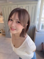 カシュカシュ 表参道(cache cache)&nbsp;タイトボブレイヤー切りっぱなしボブシースルーぱっつんおくれ毛