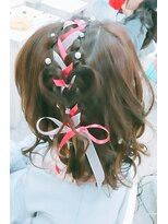 ヘアーメイク ティアラ(Hair make Tiara)&nbsp;編込みハートヘア☆+゜