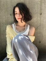 ヘアサロンエム 川越(HAIR SALON M)&nbsp;くせ毛風☆切りっぱなしボブアッシュブラウン