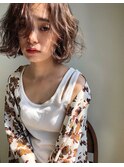 ボブ切りっぱなしボブイルミナカラーシアベージュ
