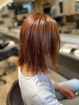 アトム(ATOM) 切りっぱなしボブ　オレンジ