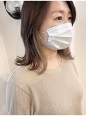 大人ベージュインナーカラー