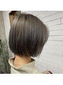 透明感アッシュグレーカラー【安田汐里】