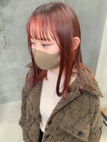 テトヘアー(teto hair) フェイスフレーミングカラー、インナーカラー、ピンクベージュ