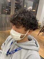 アンダーバーホワイトモデ 河内長野(_WHITE mode)&nbsp;◎20代30代メンズスパイラルパーマワイルドオシャレ感アッシュ