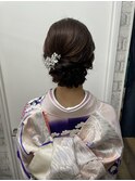 振袖のお着付けとヘアセット
