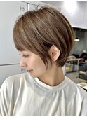 30代40代大人女性/前髪ありショートボブ/ショートヘア/髪質改善