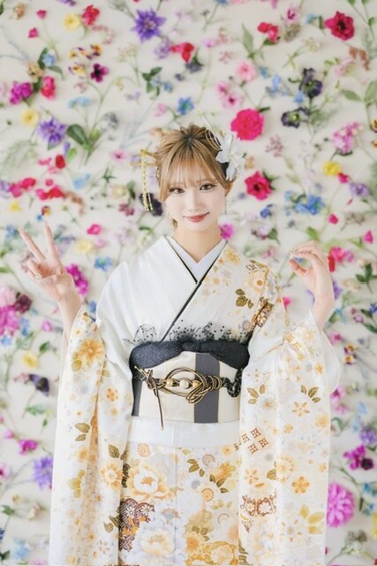 成人式』前撮り 撮影 ハイトーンカラーまとまるヘアセット